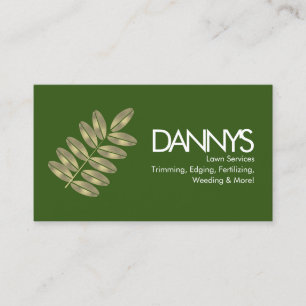 Modern Lawn Services Faux Foil Leaf Business Card