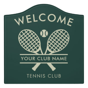 Modern Lawn Tennis Club Name Association Office Door Sign