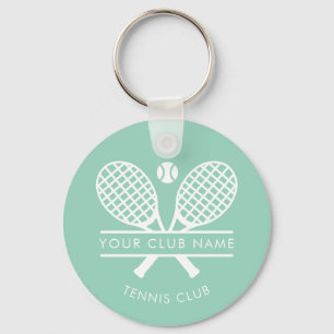 Modern Lawn Tennis Club Name Team Players Custom Keychain