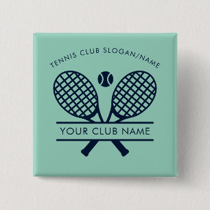 Modern Lawn Tennis Country Club Name Team Coach Button