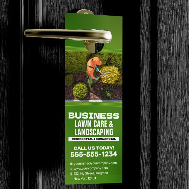 Modern Lawncare & Landscaping Lawn care mowing Door Hanger (Creator Uploaded)