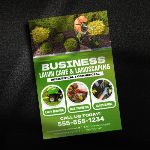 Modern Lawncare  Landscaping Lawn care mowing Flyer