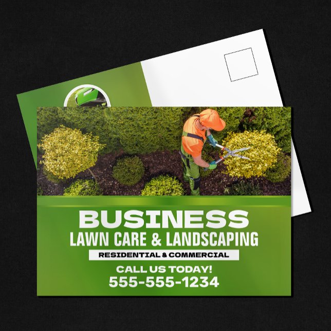 Modern Lawncare & Landscaping Lawn care mowing Postcard (Creator Uploaded)