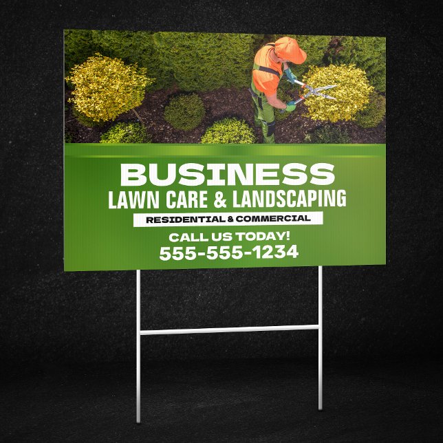 Modern Lawncare & Landscaping Lawn care mowing Sign (Creator Uploaded)