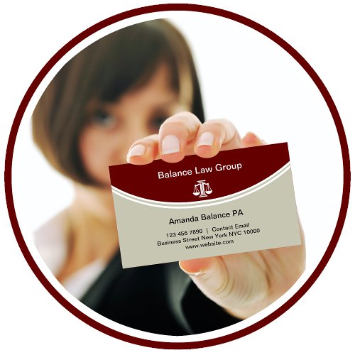 Modern Lawyer Attorney Business Cards
