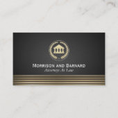 Modern Lawyer Attorney Faux Gold Courthouse Business Card (Front)