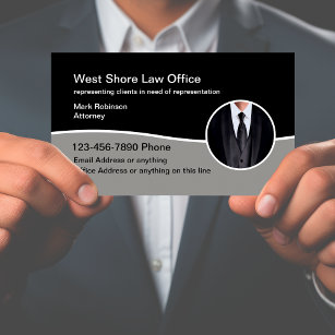 Modern Lawyer Attorney Office Business Card