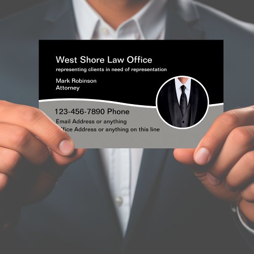 Modern Lawyer Attorney Office Business Card