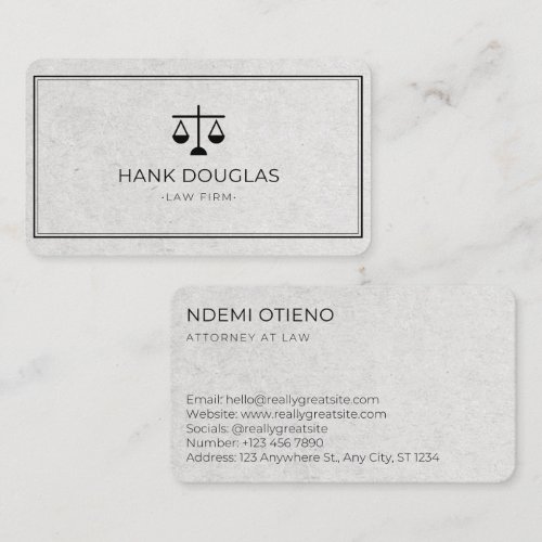 Modern Lawyer Business Card