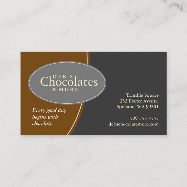 Modern Layered Ovals Geometric Minimalist Business Card (Front)