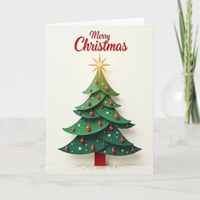 Modern Layered Tree Card (Front)