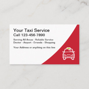 Modern Layout Taxi Business Card