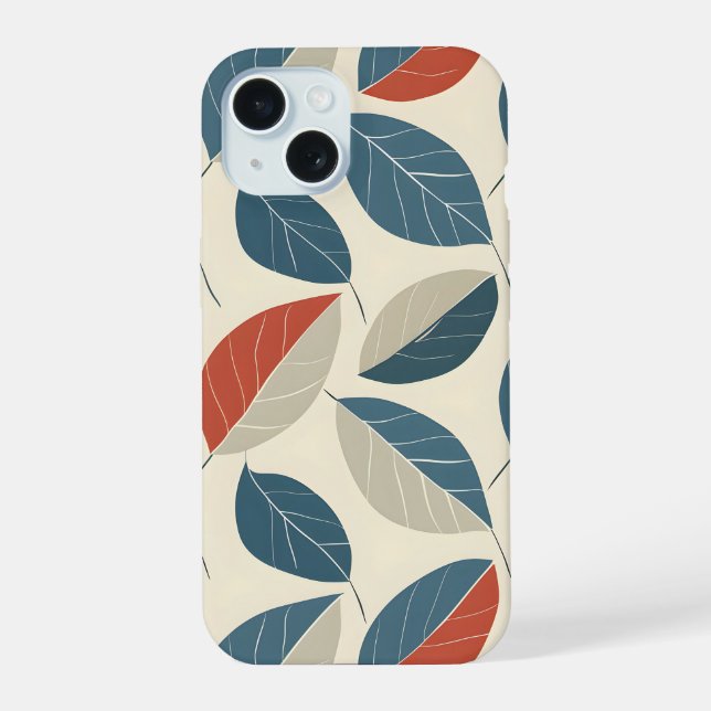 Modern Leaf Motif Iphone Case (Back)