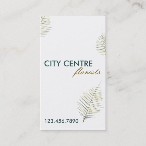 Customizable Modern Leafy Business Card