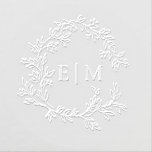 Modern Leafy Crest Monogrammed Initials Wedding Embosser<br><div class="desc">Make your wedding invite extra special with the Modern Leafy Crest Monogrammed Initials Wedding Embosser. With its elegant hand-drawn leafy wreath encircling a modern wedding monogram in stylish typography, there is no better way to put your mark on something special than with this wedding embosser. Your friends and family will...</div>