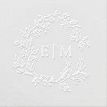 Modern Leafy Crest Monogrammed Initials Wedding Embosser<br><div class="desc">Make your wedding invite extra special with the Modern Leafy Crest Monogrammed Initials Wedding Embosser. With its elegant hand-drawn leafy wreath encircling a modern wedding monogram in stylish typography, there is no better way to put your mark on something special than with this wedding embosser. Your friends and family will...</div>