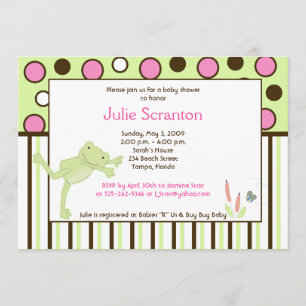 Modern Leap Frog Baby Shower Invitation