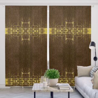 Modern Leather Brown Gold 