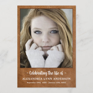 Modern Leather Memorial Order Of Service Funeral Program