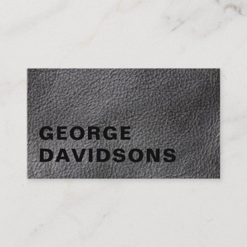 Modern leather texture look black professional business card