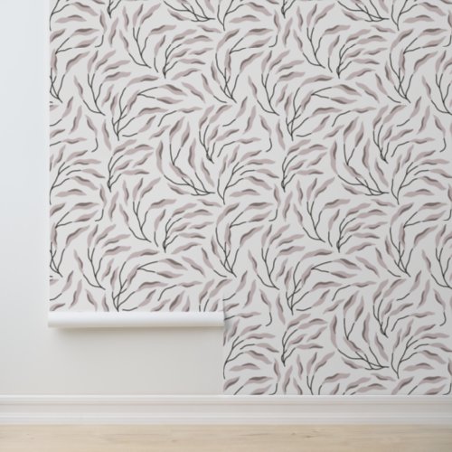 Modern Leaves Pattern Wallpaper