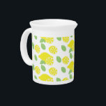 Modern Lemon and Leaves Beverage Pitcher<br><div class="desc">Designed by Dream Big Digital Design</div>