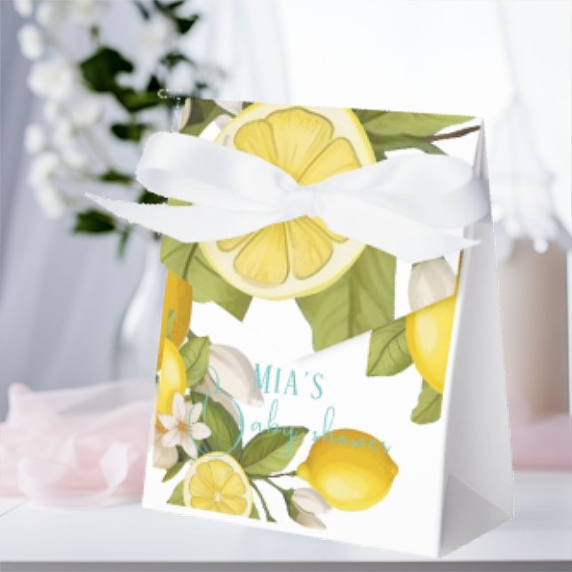 Modern lemon Baby shower  Favor Boxes (Creator Uploaded)