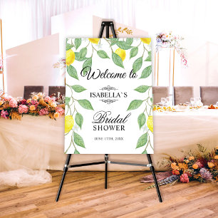Modern Lemon Boho Bridal Shower Welcome Sign