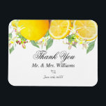 Modern Lemon Boho Summer Wedding Thank You Magnet<br><div class="desc">Modern lemon boho summer wedding thank you magnet. The text can be changed using right the "Details" menu. To fit everything to your needs please click the "Customize" button and you can text style and colour change. Please contact me if you need help, for matching items or you have special...</div>