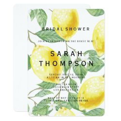 Modern Lemon Bridal Shower Invitation