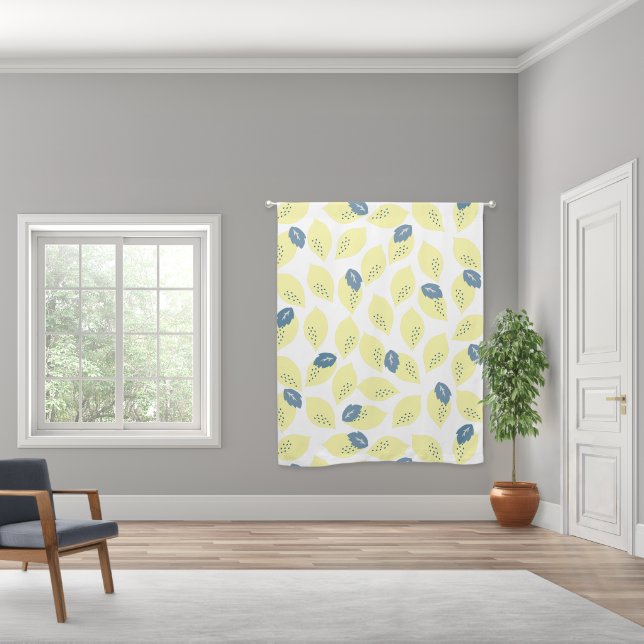 Modern Lemon/Citrus Pattern Blackout Curtains (Wide)