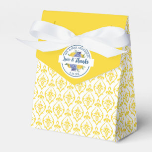 Modern Lemon Citrus Summer Wedding  Favor Boxes