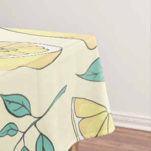 Modern Lemon Citrus Summer yellow Personalised   Tablecloth