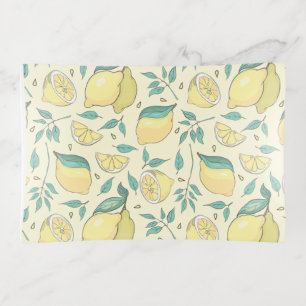 Modern Lemon Citrus Summer yellow Personalised     Trinket Tray