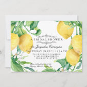 Modern Lemon Floral Flower Blossom Bridal Shower Invitation (Front)