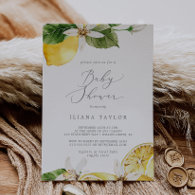 Modern Lemon Garden Baby Shower Invitation