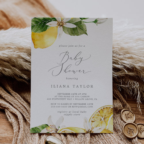 Modern Lemon Garden Baby Shower