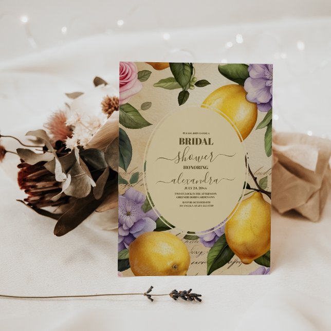 Modern Lemon Garden  Bridal Shower Invitation (Creator Uploaded)