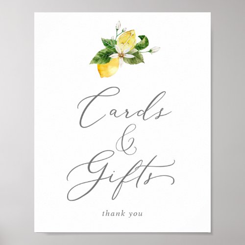Modern Lemon Garden Cards and Gifts Sign