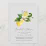 Modern Lemon Garden | Gray Bridal Shower Invitation