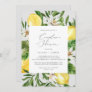 Modern Lemon Garden | Gray Couples Shower Invitation