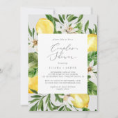 Modern Lemon Garden | Gray Couples Shower Invitation (Front)