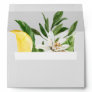 Modern Lemon Garden | Gray Wedding Invitation Envelope