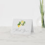 Modern Lemon Garden | Gray Wedding Thank You Card