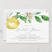 Modern Lemon Garden Horizontal Bridal Shower Invitation (Front)