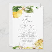 Modern Lemon Garden Main Squeeze Bridal Shower Invitation (Front)