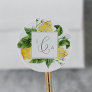 Modern Lemon Garden Monogram Wedding Envelope Seal