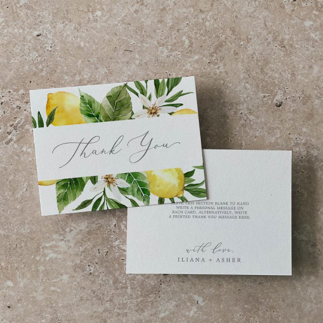 Modern Lemon Garden Thank You Card (Creator Uploaded)