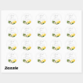 Modern Lemon Garden Thank You Favor Sticker (Sheet)