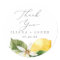 Modern Lemon Garden Thank You Favor Sticker
